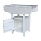 International Concepts Rectangle Dual Drop Leaf Bistro Table, Counter Height with Storage, Chalk/Antiqued, 20 in W, Wood T128-3638DPG - alternate 2